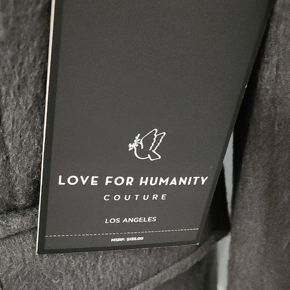 Love For Humanity Couture Double-Breasted Gray Coat - Picture 2 of 13